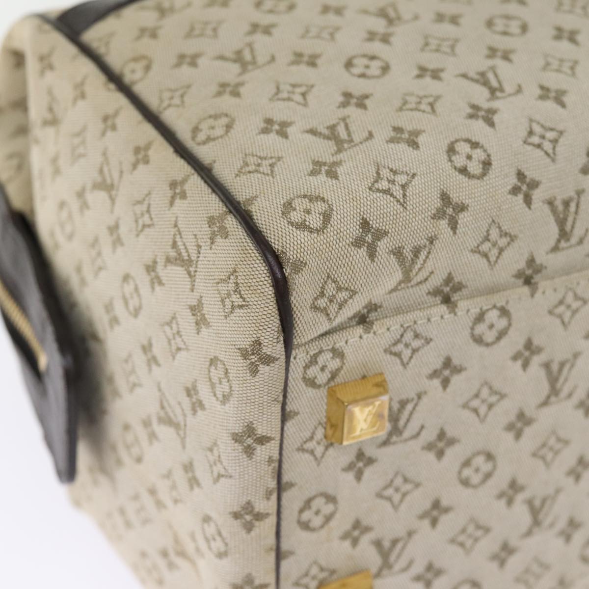 LOUIS VUITTON Monogram Mini Josephine GM Hand Bag Khaki M92310 LV Auth ki4533