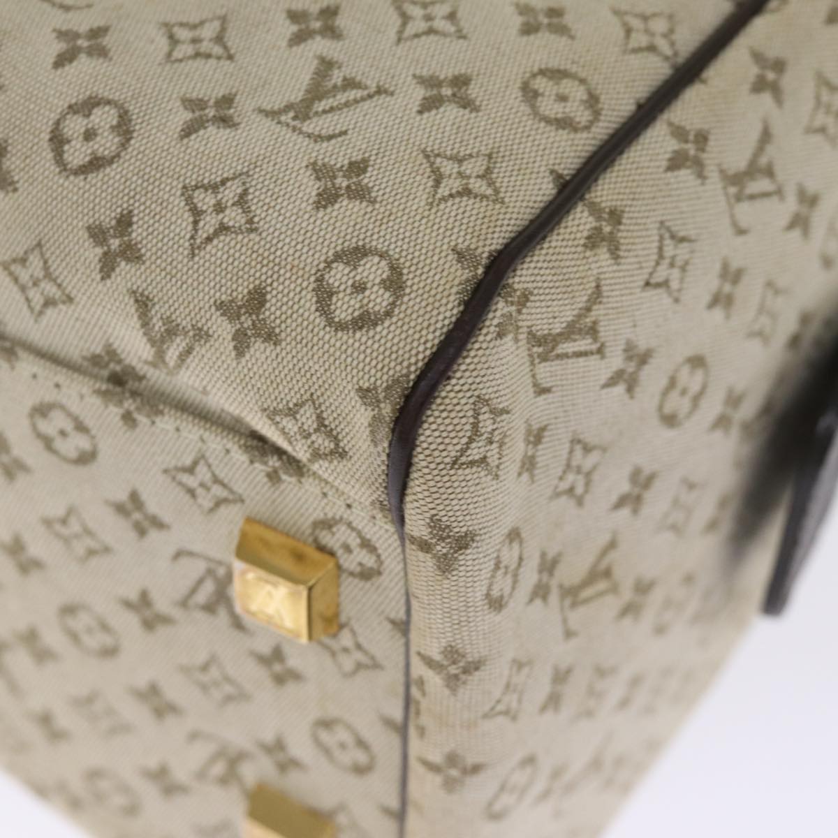 LOUIS VUITTON Monogram Mini Josephine GM Hand Bag Khaki M92310 LV Auth ki4533