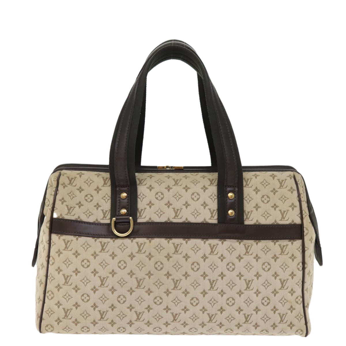 LOUIS VUITTON Monogram Mini Josephine GM Hand Bag Khaki M92310 LV Auth ki4533