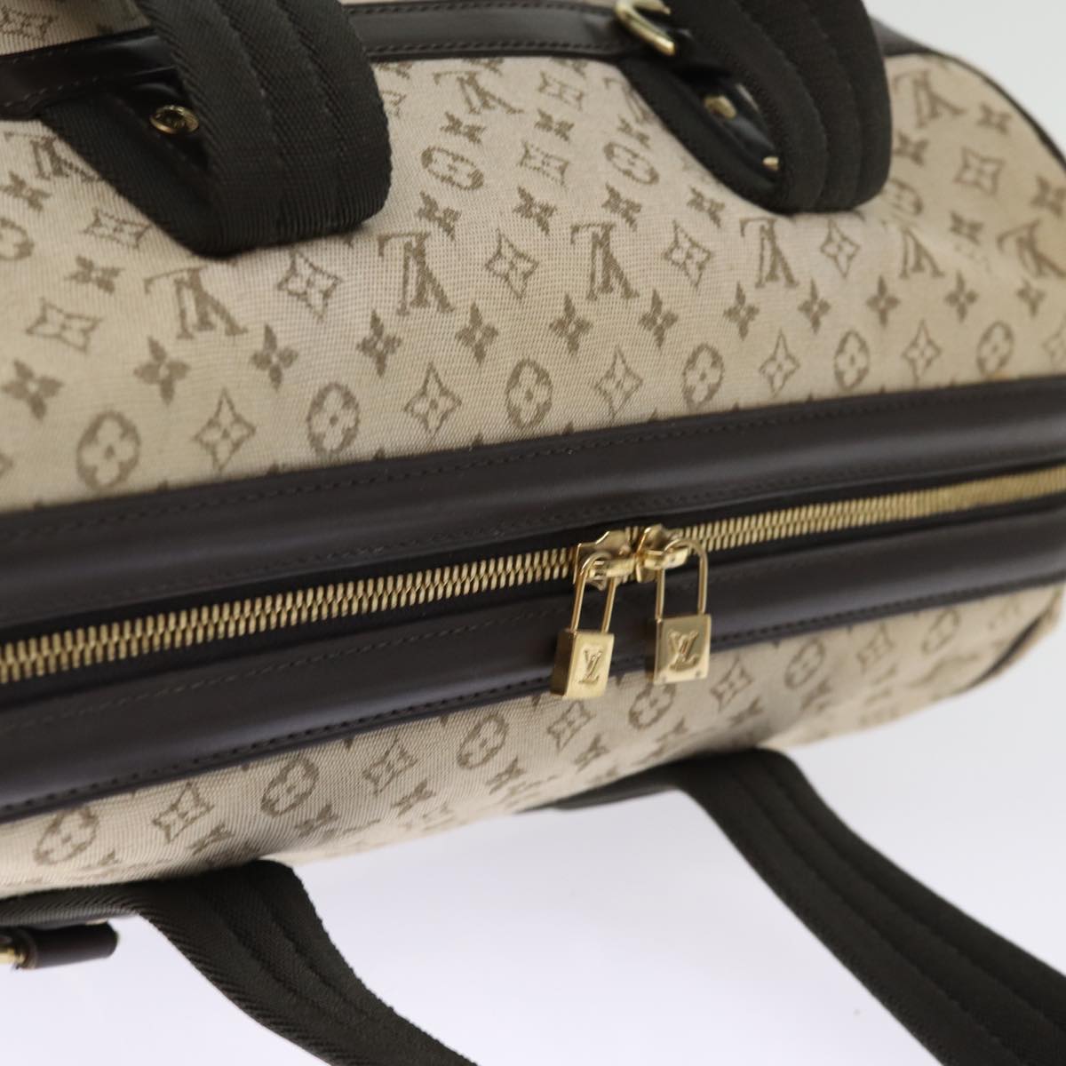 LOUIS VUITTON Monogram Mini Josephine GM Hand Bag Khaki M92310 LV Auth ki4533