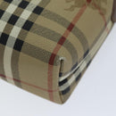 Burberrys Nova Check Shoulder Bag PVC Leather Auth ki4534-9