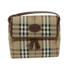 Burberrys Nova Check Shoulder Bag PVC Leather Auth ki4534-13