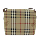 Burberrys Nova Check Shoulder Bag PVC Leather Auth ki4534-2