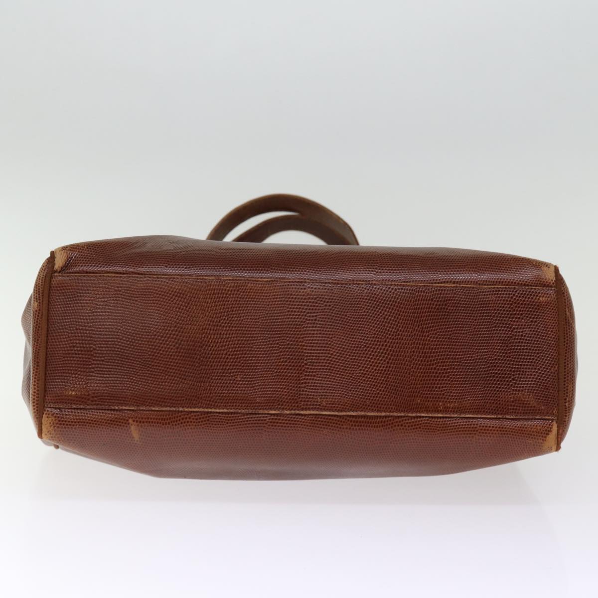 Salvatore Ferragamo Tote Bag Leather Brown Auth ki4536