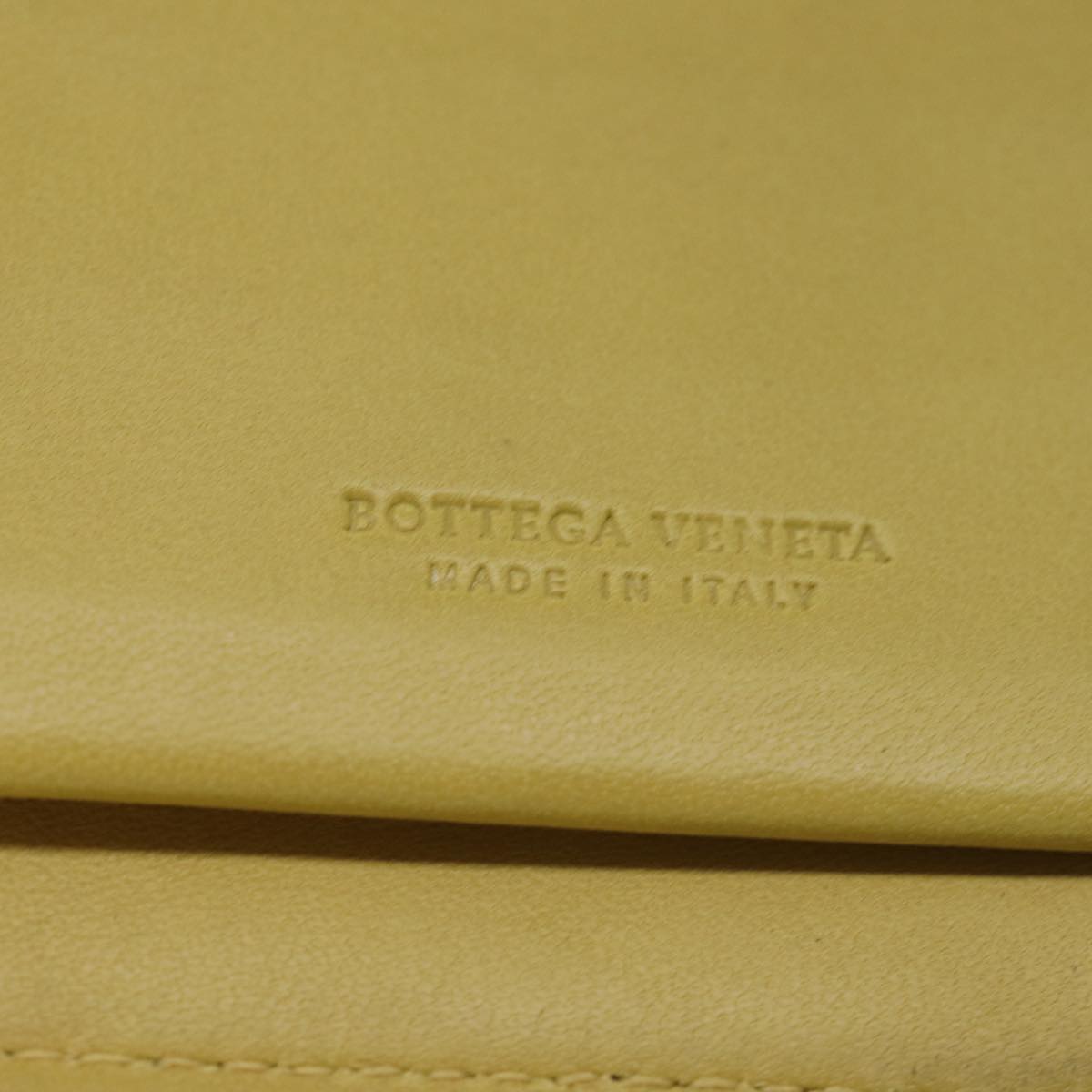 BOTTEGA VENETA INTRECCIATO Organizer Wallet Leather Yellow Auth ki4541