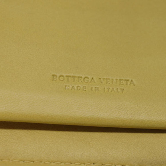 BOTTEGA VENETA INTRECCIATO Organizer Wallet Leather Yellow Auth ki4541