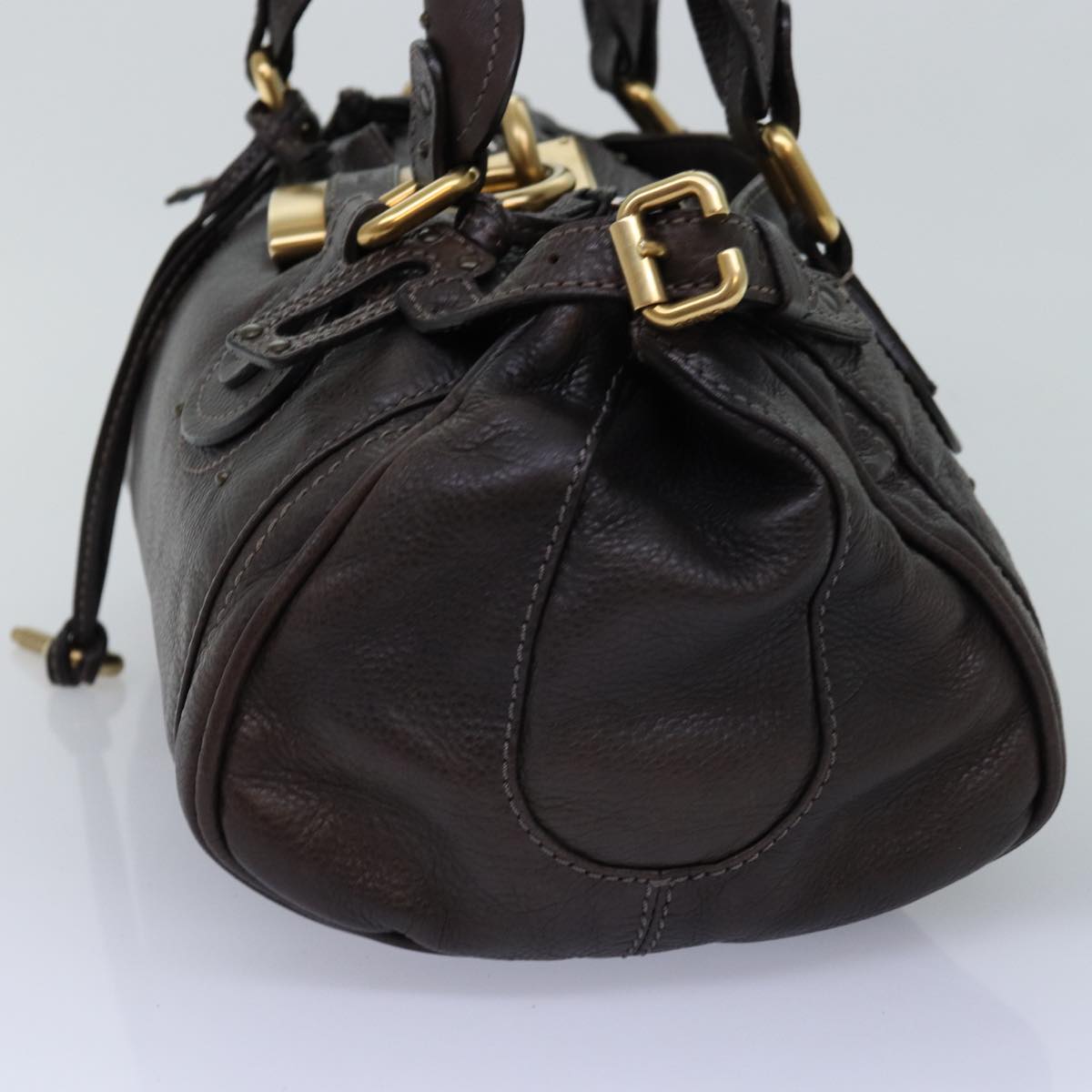 Chloe Paddington Hand Bag Leather Brown Auth ki4544