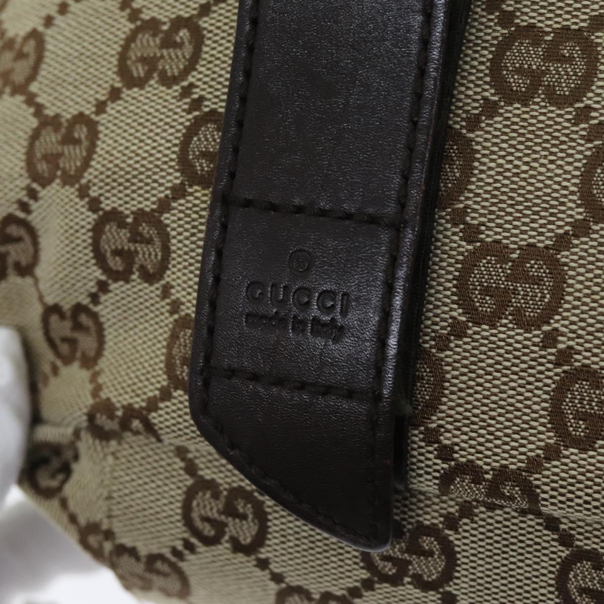 GUCCI GG Canvas Shoulder Bag Beige 145859 Auth ki4545