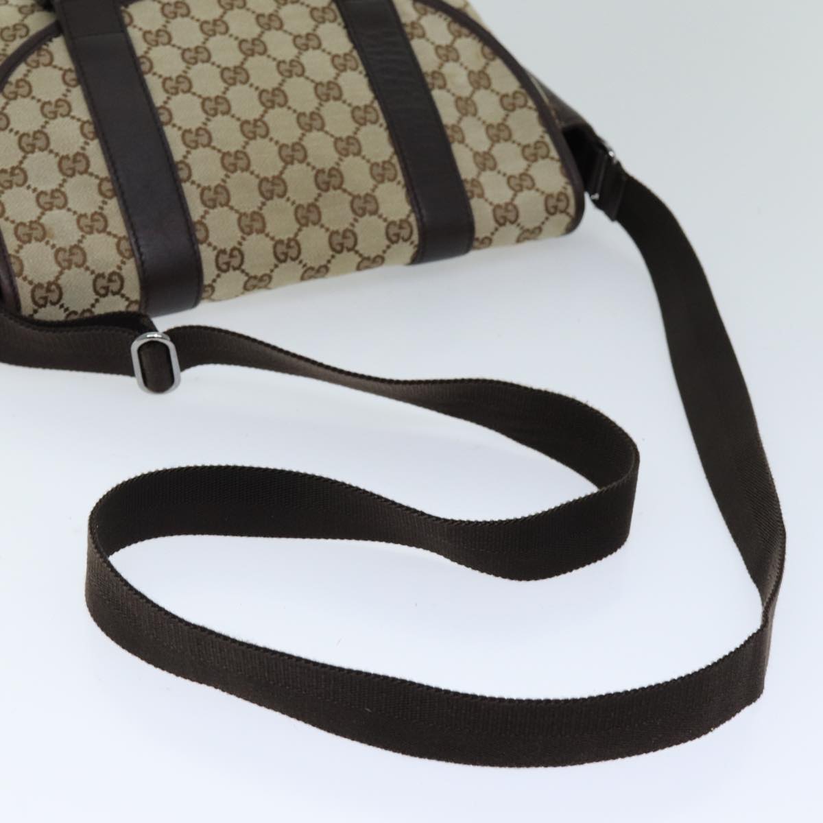 GUCCI GG Canvas Shoulder Bag Beige 145859 Auth ki4545