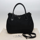 PRADA Shoulder Bag Nylon 2way Black Auth ki4556-12