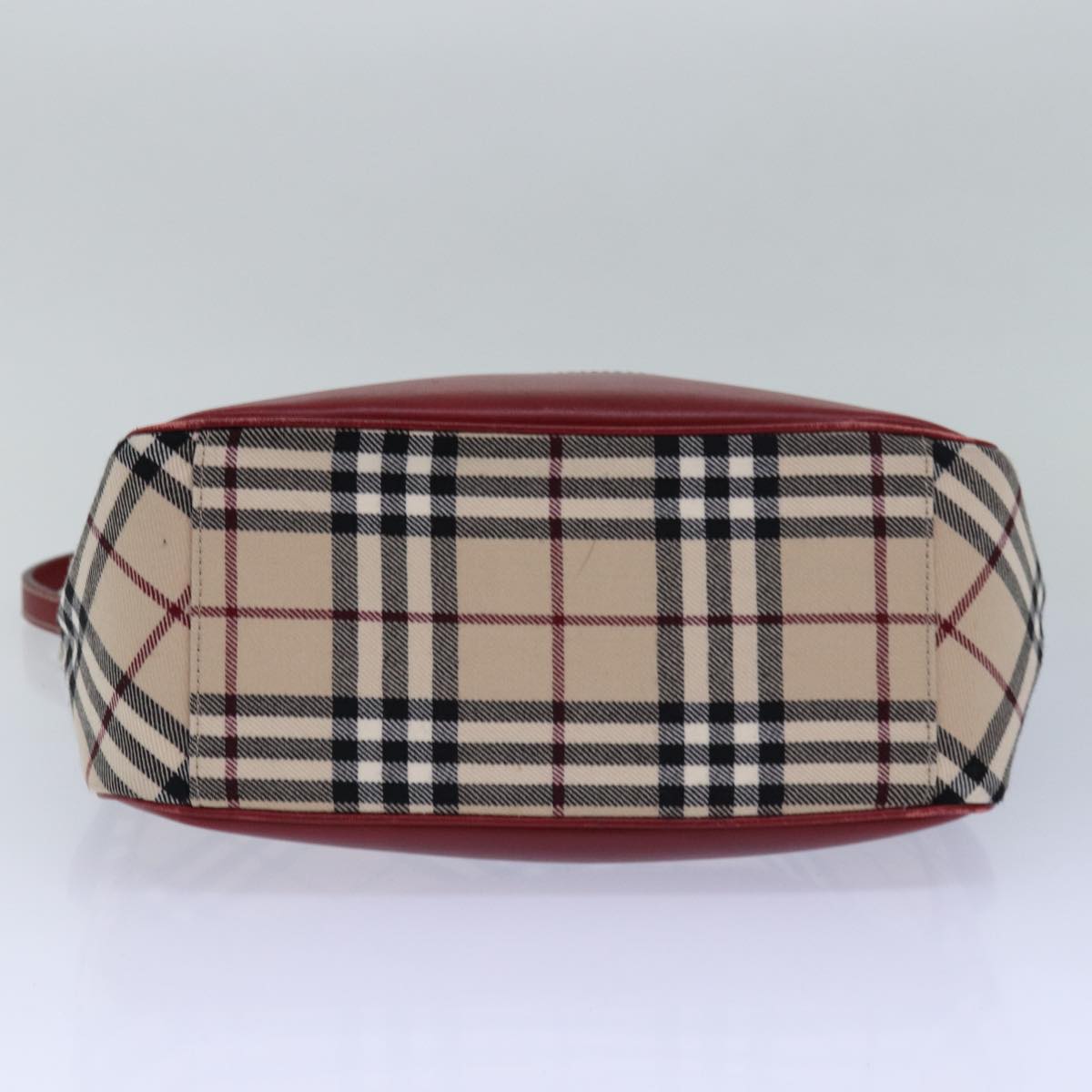 BURBERRY Nova Check Blue Label Shoulder Bag Canvas Beige Auth ki4567