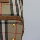 Burberrys Nova Check Hand Bag Canvas Beige Auth ki4571-8