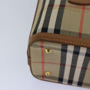 Burberrys Nova Check Hand Bag Canvas Beige Auth ki4571-16