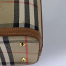 Burberrys Nova Check Hand Bag Canvas Beige Auth ki4571-17
