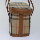 Burberrys Nova Check Hand Bag Canvas Beige Auth ki4571-3