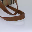 Burberrys Nova Check Hand Bag Canvas Beige Auth ki4571-7