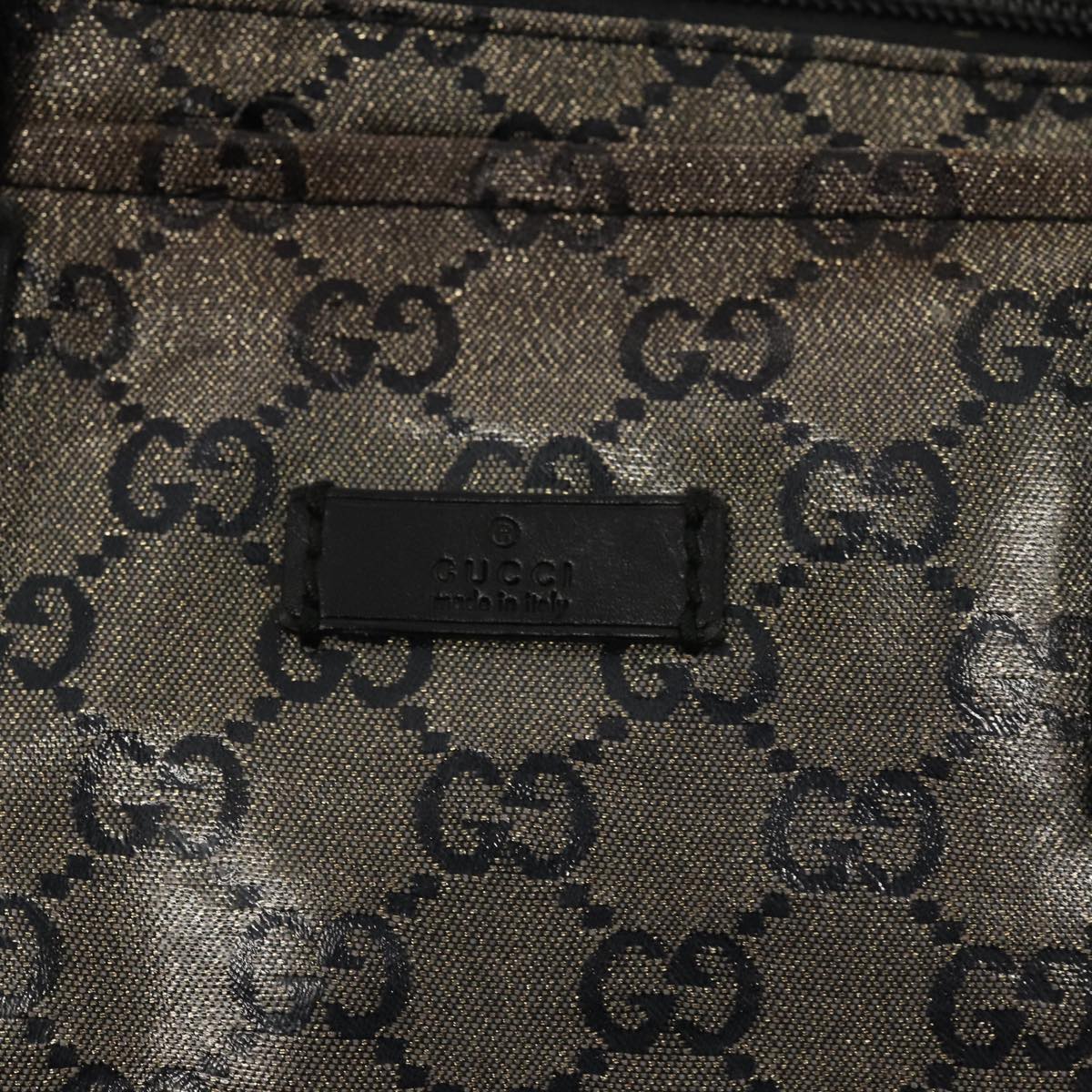 GUCCI GG Crystal Tote Bag Black 131228 Auth ki4586