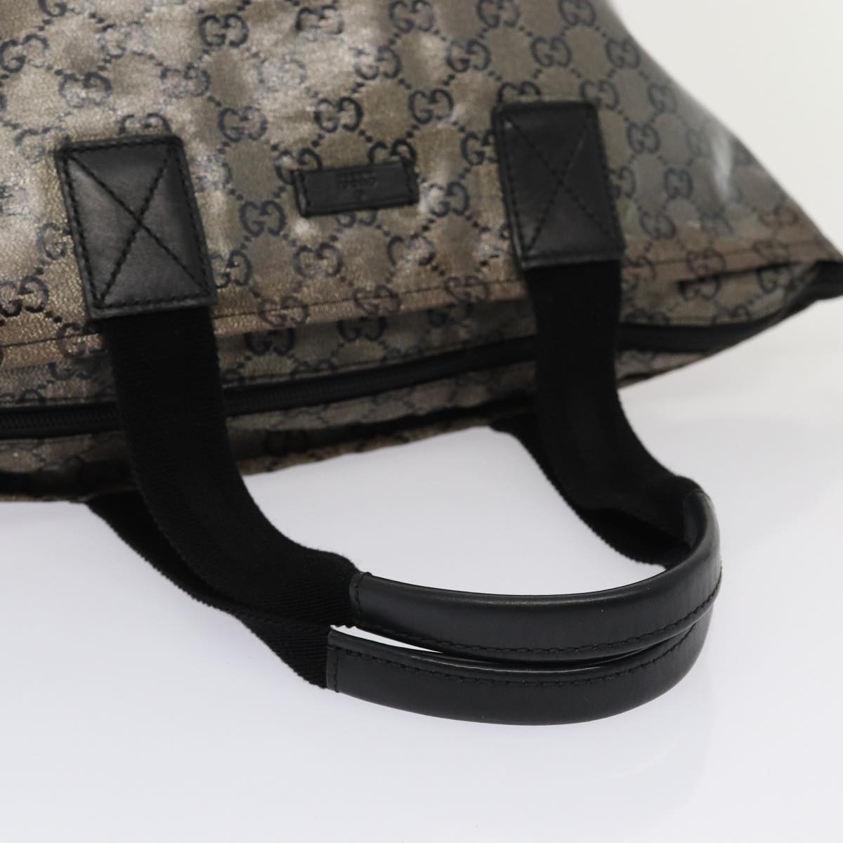 GUCCI GG Crystal Tote Bag Black 131228 Auth ki4586