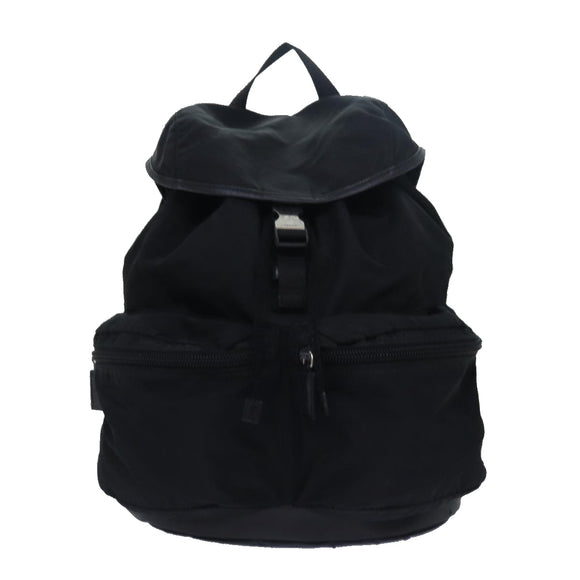 PRADA Backpack Nylon Black Auth ki4596