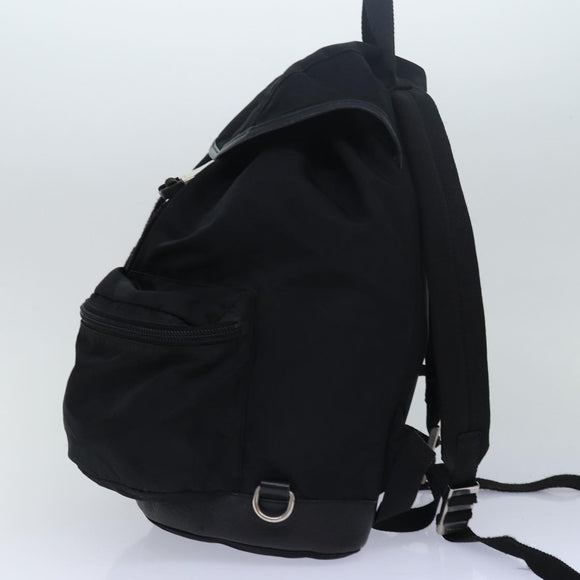 PRADA Backpack Nylon Black Auth ki4596