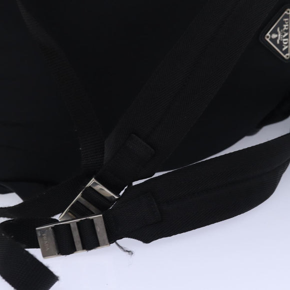 PRADA Backpack Nylon Black Auth ki4596