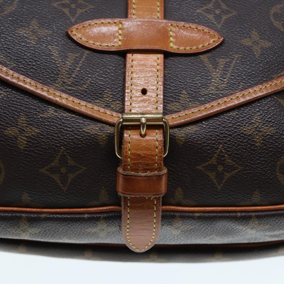 LOUIS VUITTON Monogram Saumur 30 Shoulder Bag M42256 LV Auth ki4607