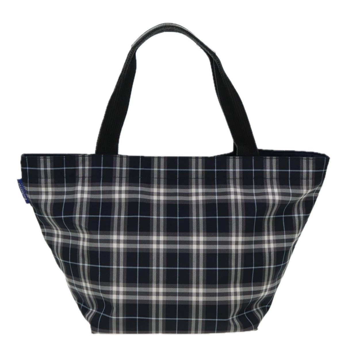 BURBERRY Blue Label Nova Check Tote Bag 6Set Navy Beige white Auth ki4623 - 0