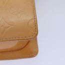 LOUIS VUITTON Monogram Vernis Motto Pouch Marshmallow Pink M91312 LV Auth ki4629-16