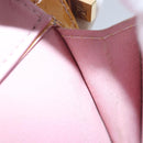 LOUIS VUITTON Monogram Vernis Motto Pouch Marshmallow Pink M91312 LV Auth ki4629-12