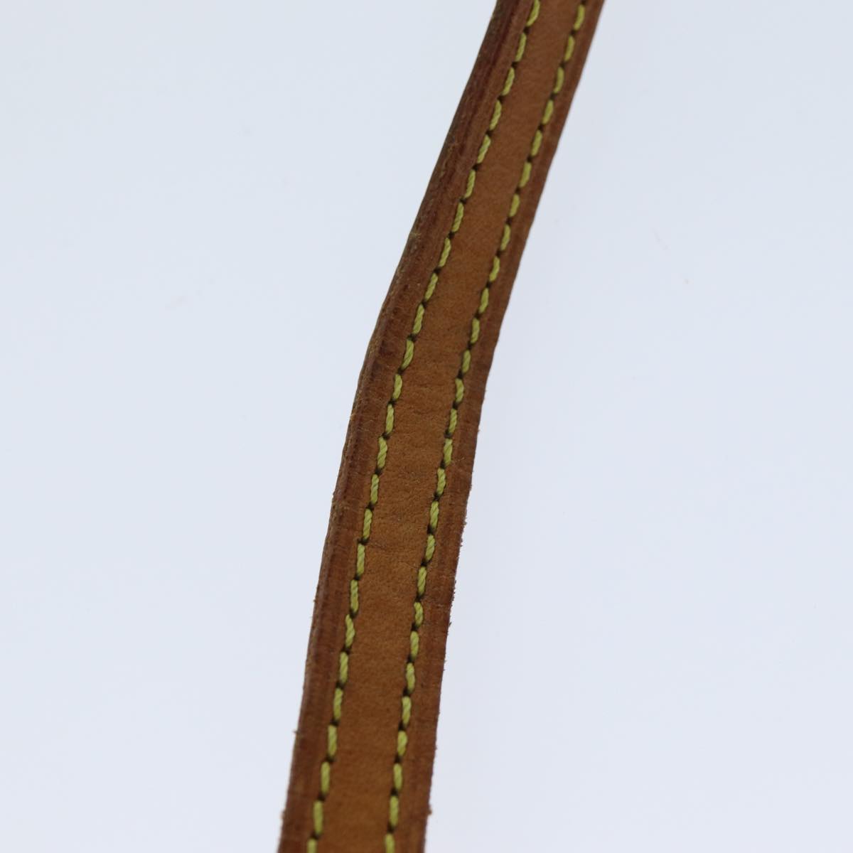 LOUIS VUITTON Shoulder Strap Leather 44.9"" Beige LV Auth ki4630