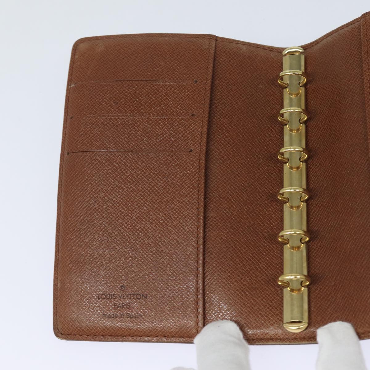 LOUIS VUITTON Monogram Agenda PM Day Planner Cover R20005 LV Auth ki4635