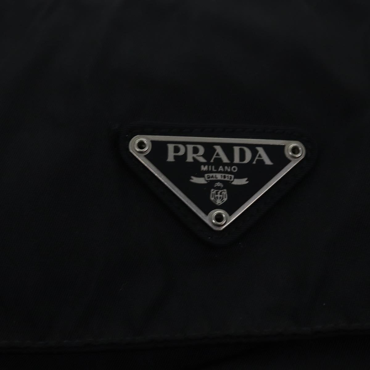 PRADA Shoulder Bag Nylon Black Auth ki4649