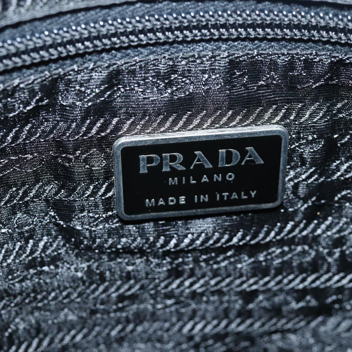 PRADA Shoulder Bag Nylon Black Auth ki4649