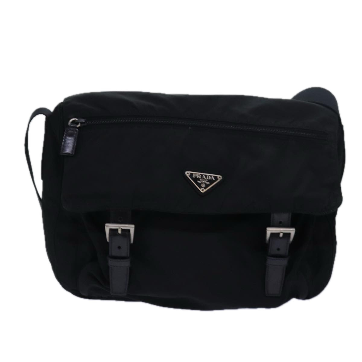 PRADA Shoulder Bag Nylon Black Auth ki4649 - 0