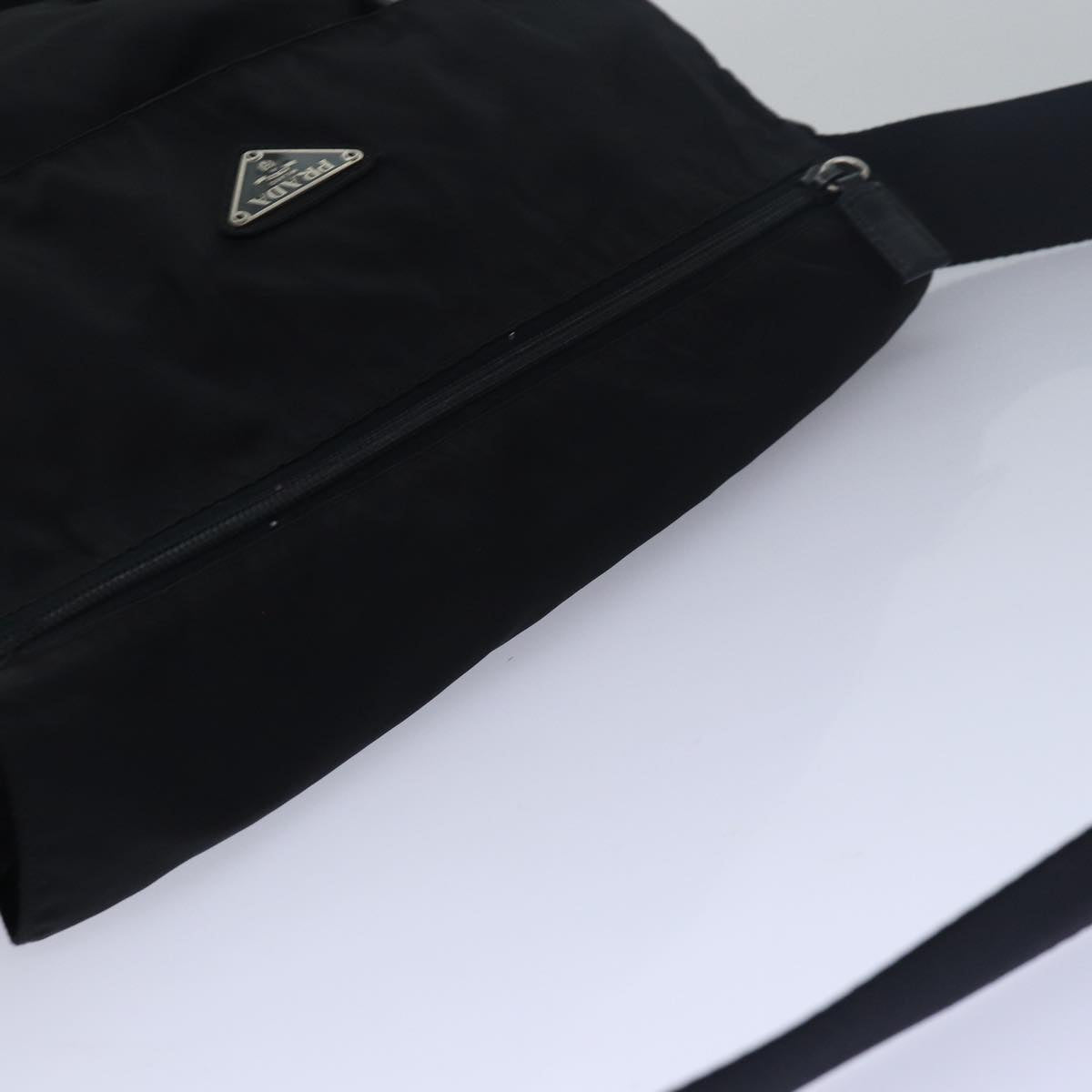 PRADA Shoulder Bag Nylon Black Auth ki4649