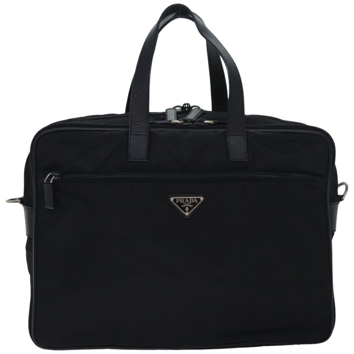 PRADA Hand Bag Nylon 2way Black Auth ki4652