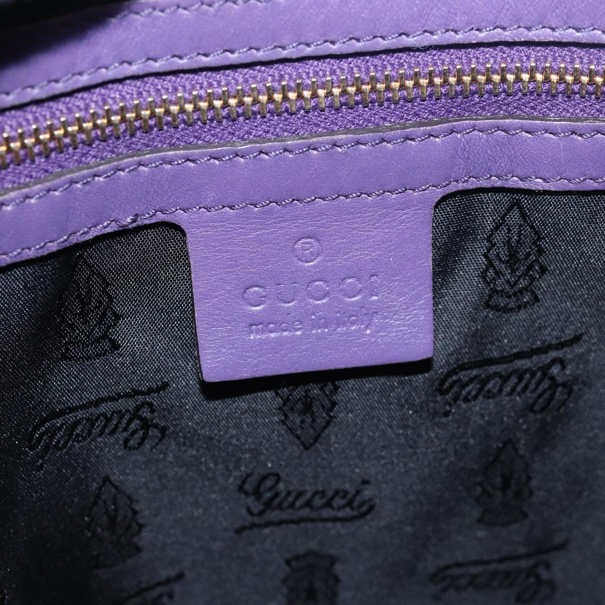 GUCCI Jackie Shoulder Bag Leather 2way Purple 219725 Auth ki4655