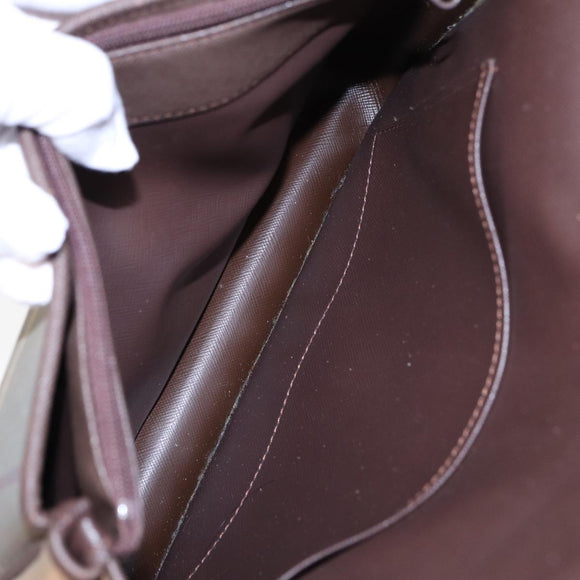 Ferragamo MCM Burberrys Shoulder Bag PVC Leather 4 Set Brown Black Auth ki4659