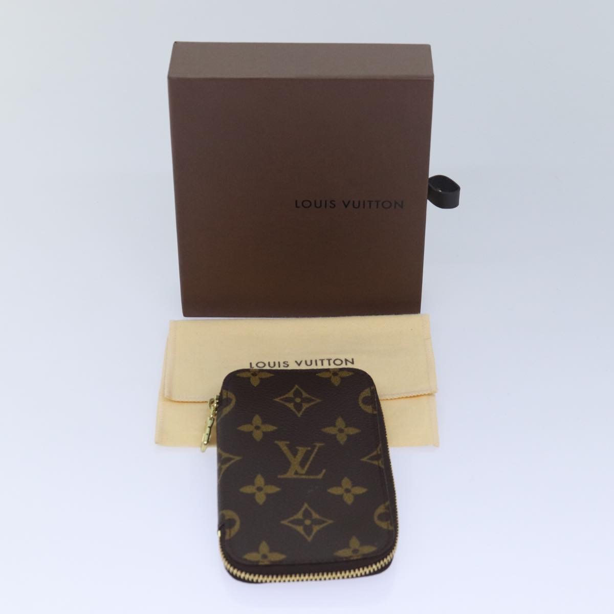 LOUIS VUITTON Monogram Pochette 6 Cure Key Case M62610 LV Auth ki4675