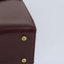 CARTIER Must Line Hand Bag Leather Bordeaux Auth ki4679-16