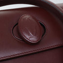 CARTIER Must Line Hand Bag Leather Bordeaux Auth ki4679-18