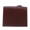 CARTIER Must Line Hand Bag Leather Bordeaux Auth ki4679-2