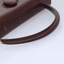 CARTIER Must Line Hand Bag Leather Bordeaux Auth ki4679-7