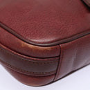 CARTIER Must Line Shoulder Bag Leather Bordeaux Auth ki4680-9