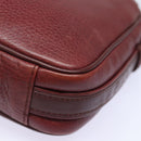 CARTIER Must Line Shoulder Bag Leather Bordeaux Auth ki4680-14
