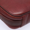 CARTIER Must Line Shoulder Bag Leather Bordeaux Auth ki4680-15