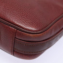 CARTIER Must Line Shoulder Bag Leather Bordeaux Auth ki4680-16