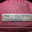 CARTIER Must Line Shoulder Bag Leather Bordeaux Auth ki4680-18