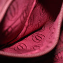 CARTIER Must Line Shoulder Bag Leather Bordeaux Auth ki4680-21