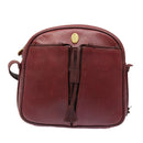 CARTIER Must Line Shoulder Bag Leather Bordeaux Auth ki4680-13